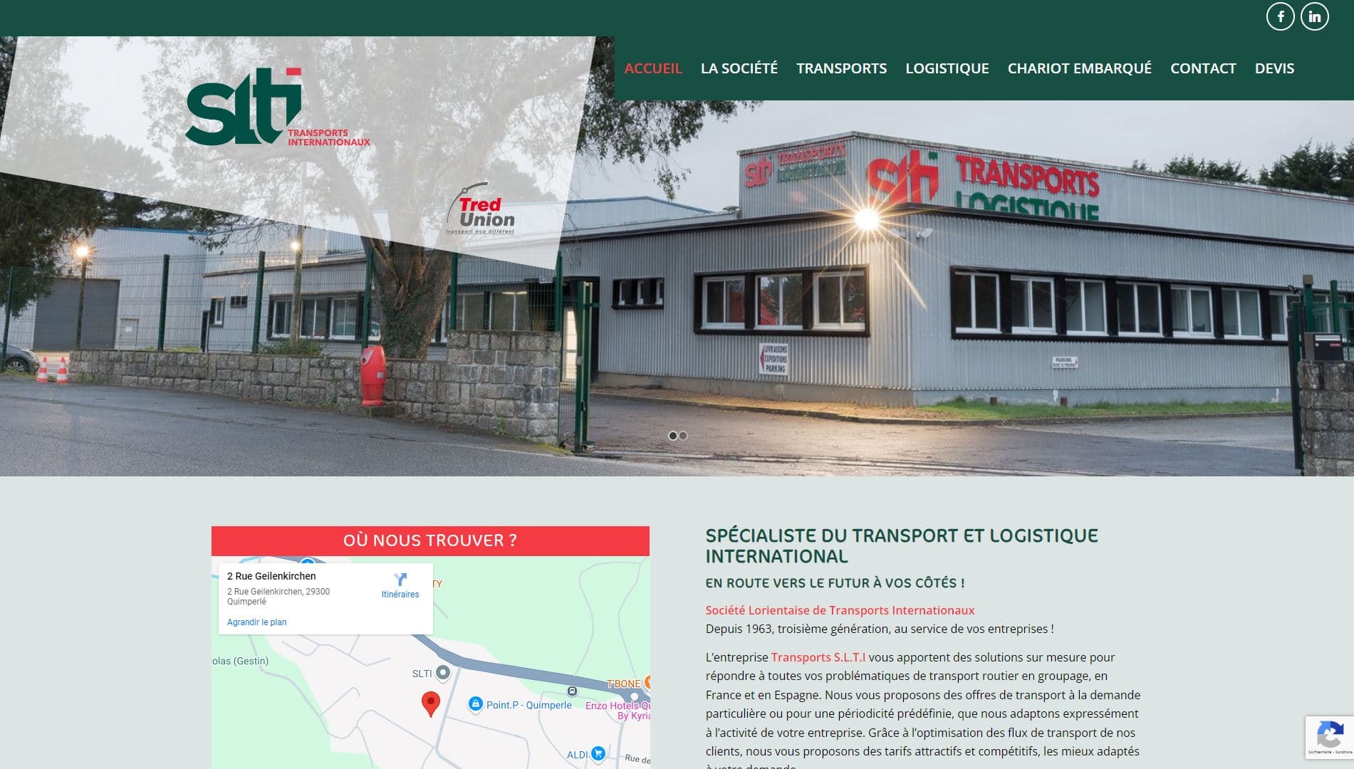 Transports SLTI : Site web