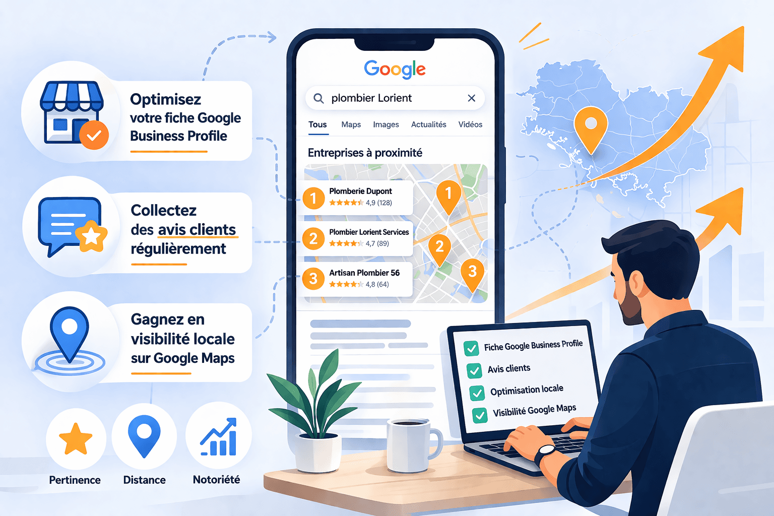 SEO local à Lorient : les clés pour apparaître en premier sur Google Maps